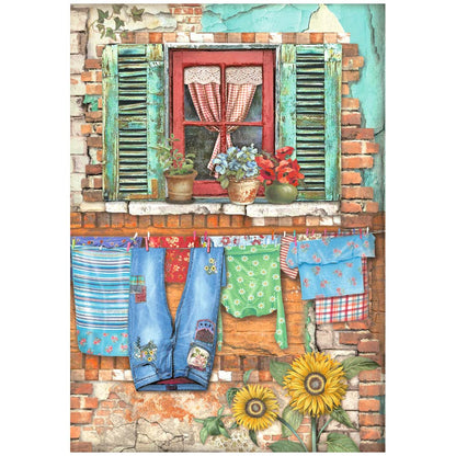 Stamperia Selection of 6 A4 Rice Paper Sunflower Art