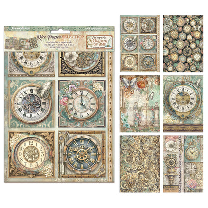 Stamperia Gardens of Time A4 Rice Paper Selection (6pcs) (DFSA4XTM)