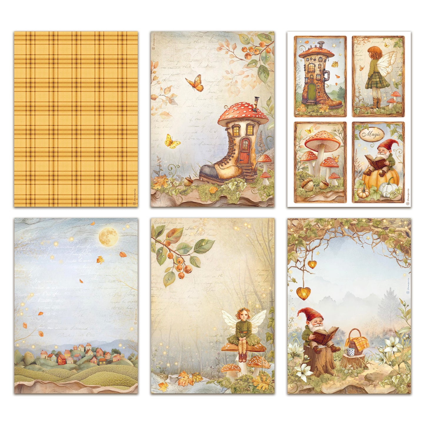 Stamperia Whispering Woods A4 Rice Paper Selection (6pcs)