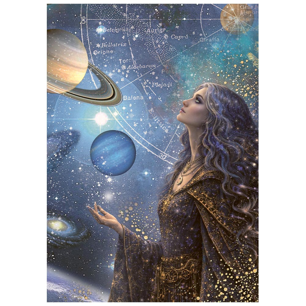 Stamperia Cosmos A6 Mini Rice Paper Selection (8pcs) by Cristina Radovan Preorder*