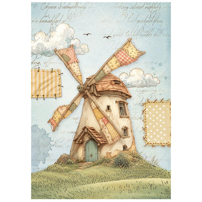 Stamperia CozyFamily A6 Mini Rice Paper Selection (8pcs)
