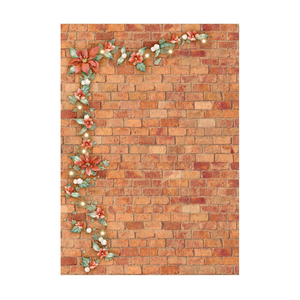 Stamperia Selection of 8 A6 Rice Paper Backgrounds Christmas Greetings