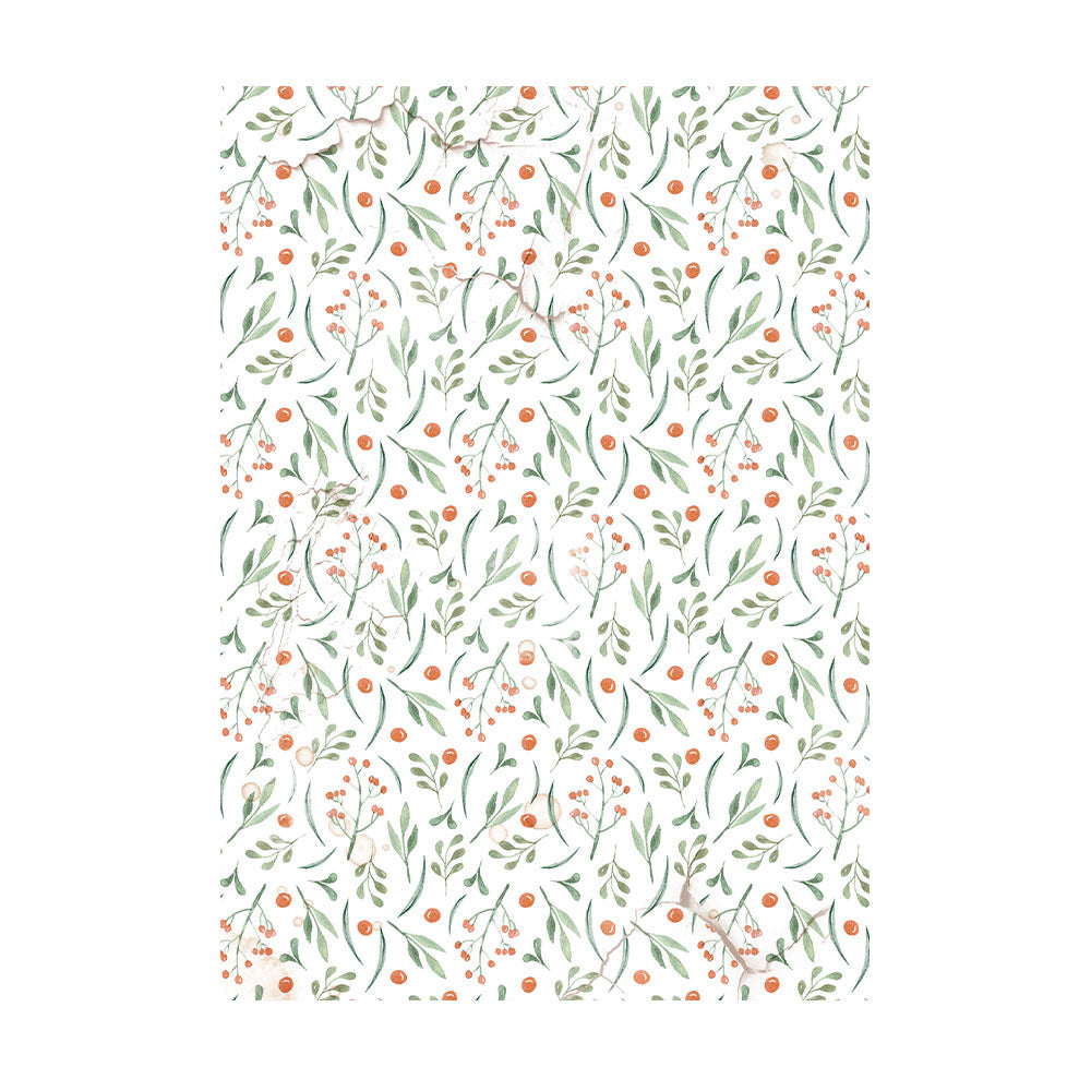 Stamperia Selection of 8 A6 Rice Paper Backgrounds Christmas Greetings
