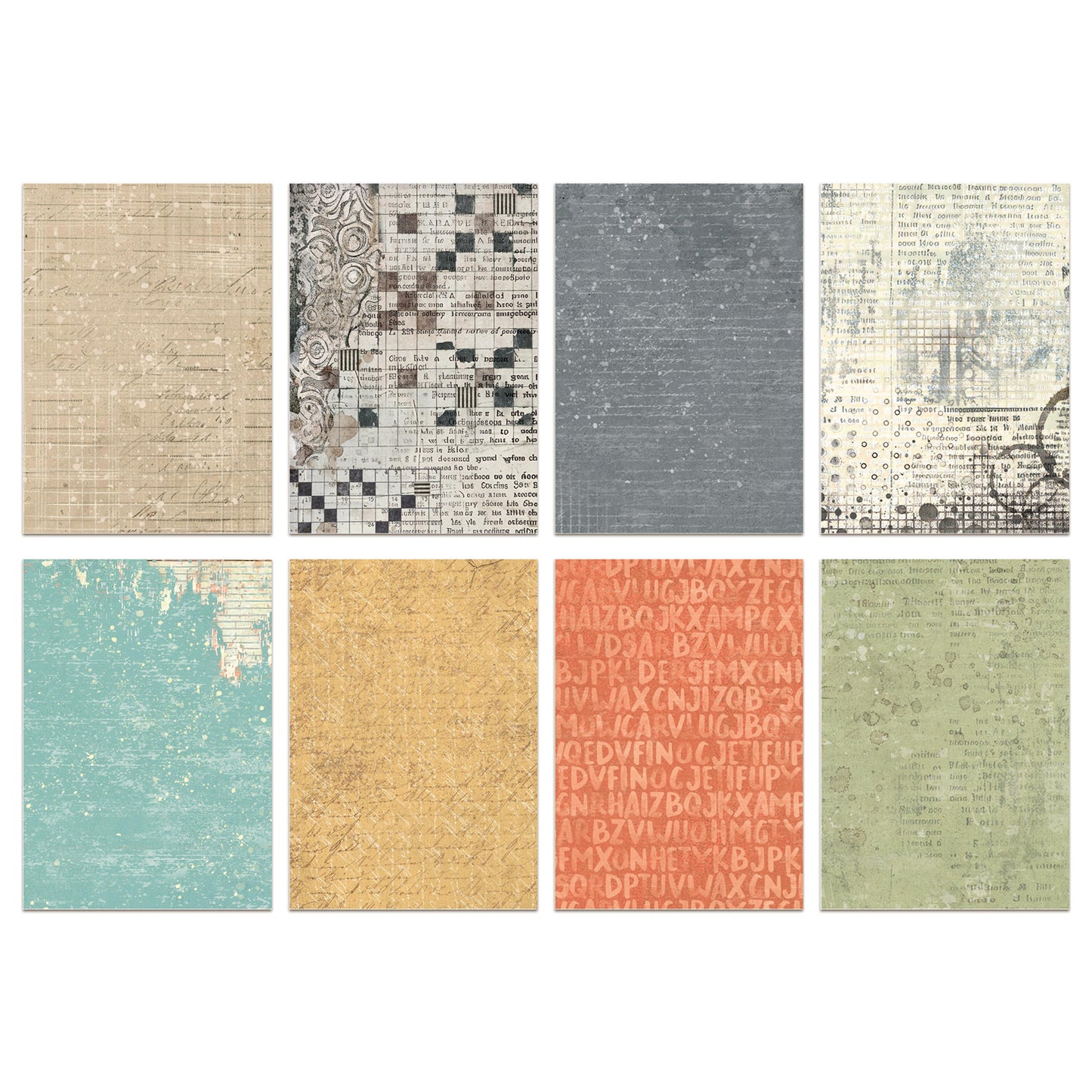 Stamperia Furry Friends A6 Rice Paper Backgrounds (8pcs)