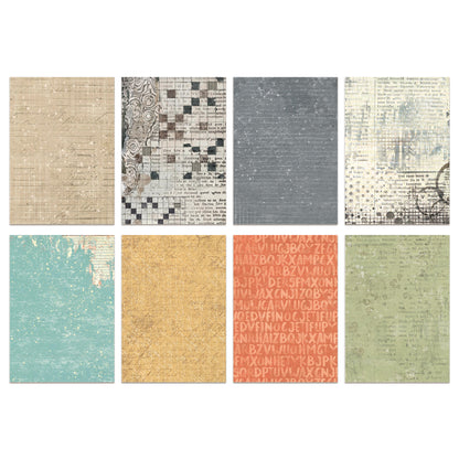 Stamperia Furry Friends A6 Rice Paper Backgrounds (8pcs)