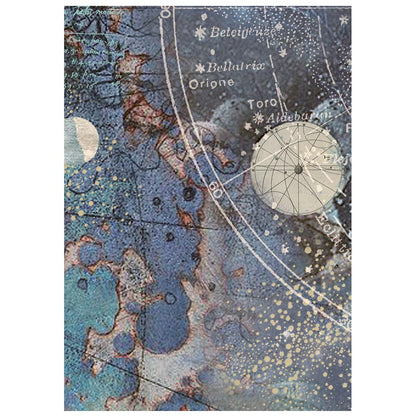 Stamperia Cosmos A6 Rice Paper Backgrounds Selection (8pcs) by Cristina Radovan