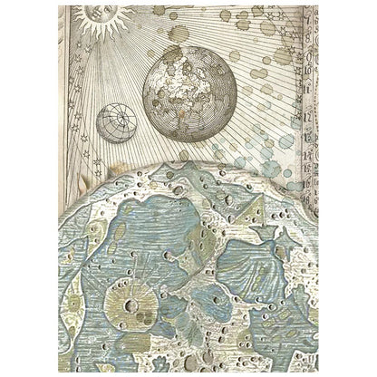 Stamperia Cosmos A6 Rice Paper Backgrounds Selection (8pcs) by Cristina Radovan