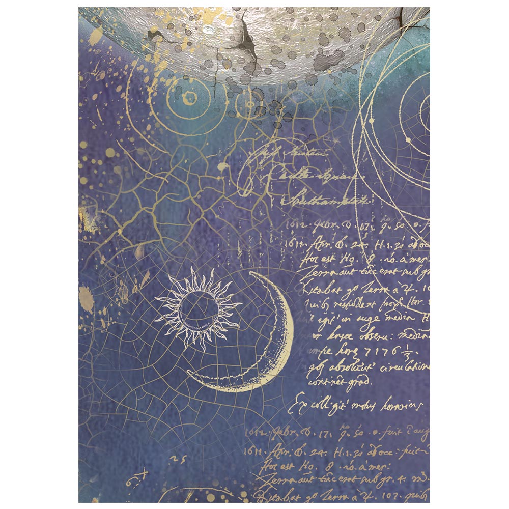 Stamperia Cosmos A6 Rice Paper Backgrounds Selection (8pcs) by Cristina Radovan