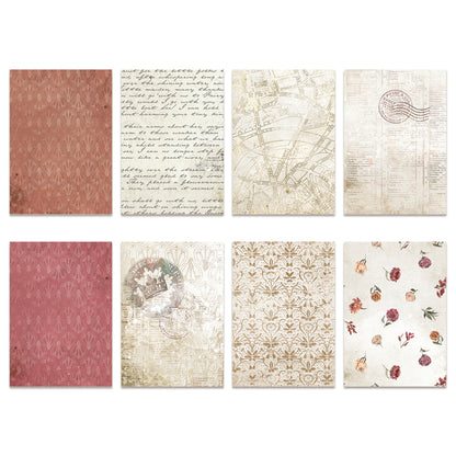Stamperia Our Way A6 Rice Paper Backgrounds Selection (8pcs)