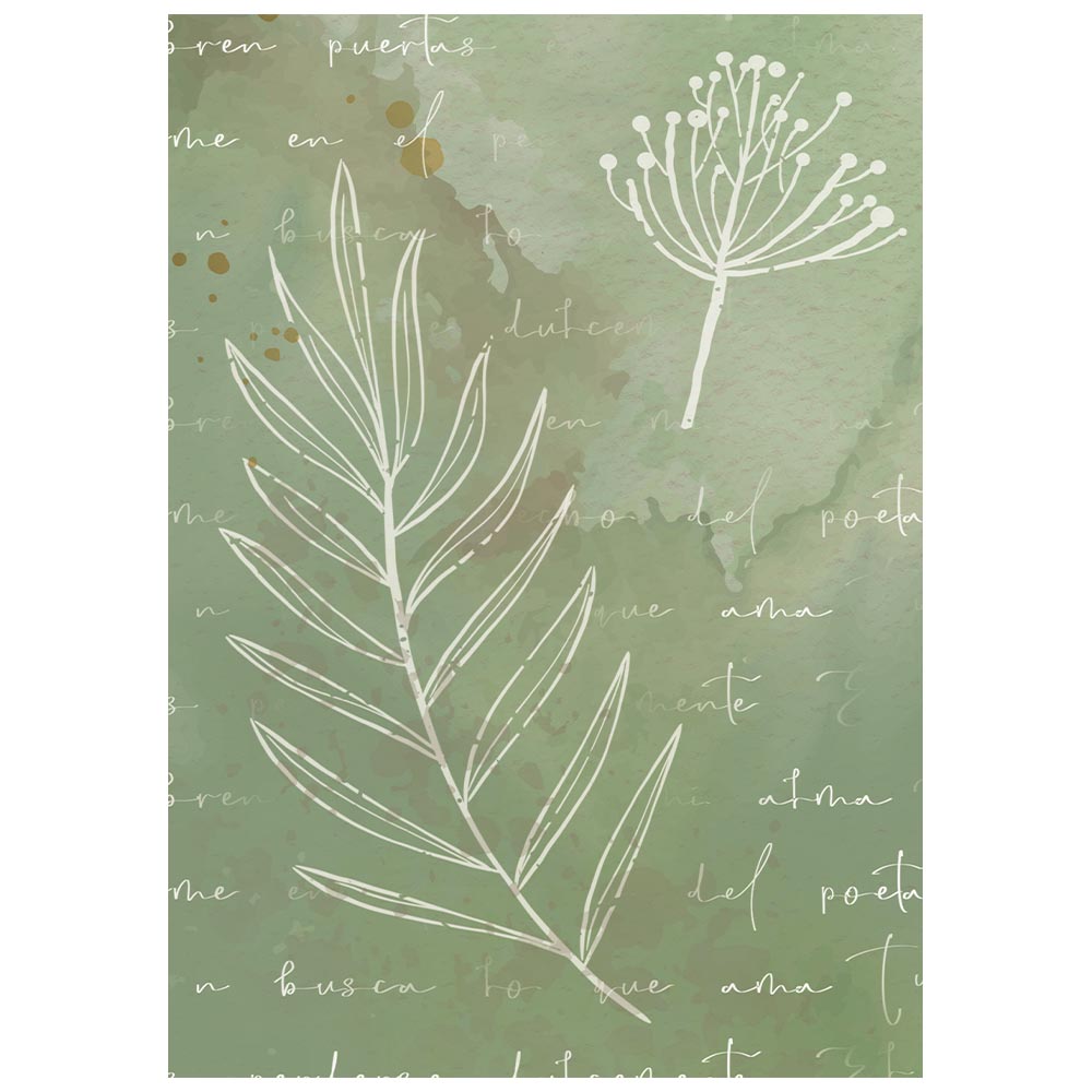 Stamperia Flowers and Poems A6 Rice Paper Backgrounds Selection (8pcs)