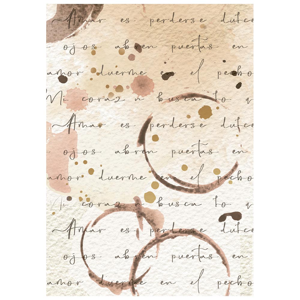 Stamperia Flowers and Poems A6 Rice Paper Backgrounds Selection (8pcs)