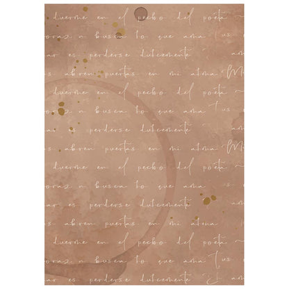 Stamperia Flowers and Poems A6 Rice Paper Backgrounds Selection (8pcs)