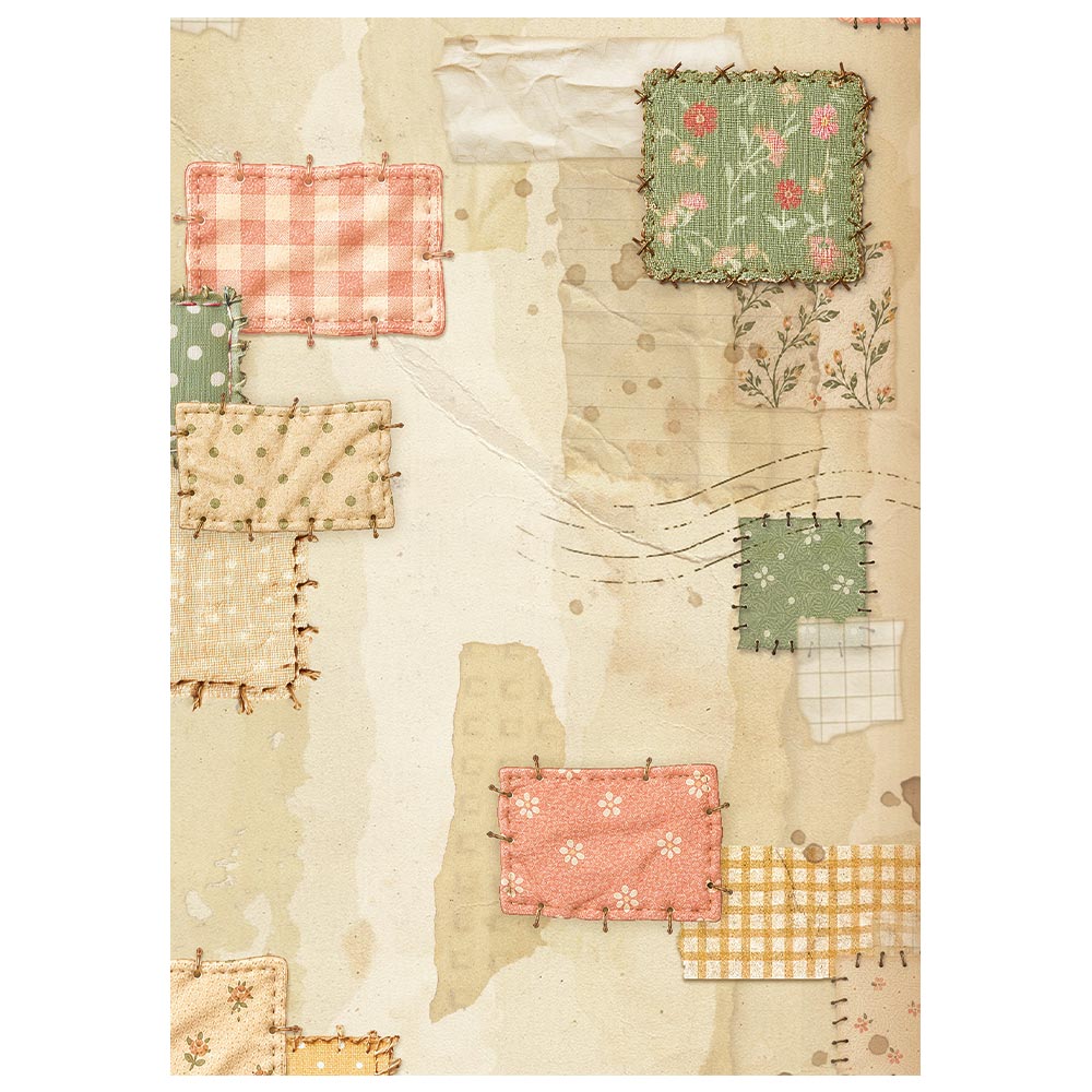 Stamperia CozyFamily A6 Rice Paper Backgrounds Selection (8pcs)