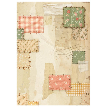 Stamperia CozyFamily A6 Rice Paper Backgrounds Selection (8pcs)