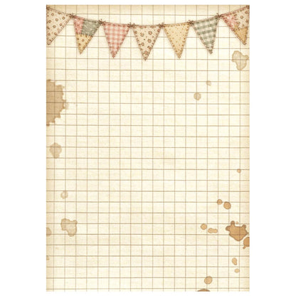 Stamperia CozyFamily A6 Rice Paper Backgrounds Selection (8pcs)