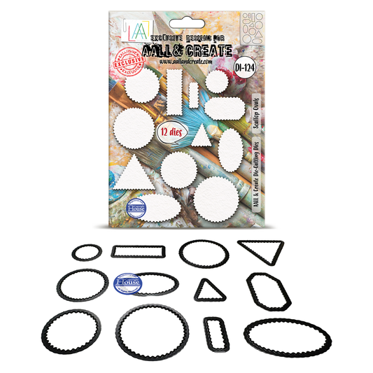 DI-124 - Die-Cutting Die Set - Scallop Ovals