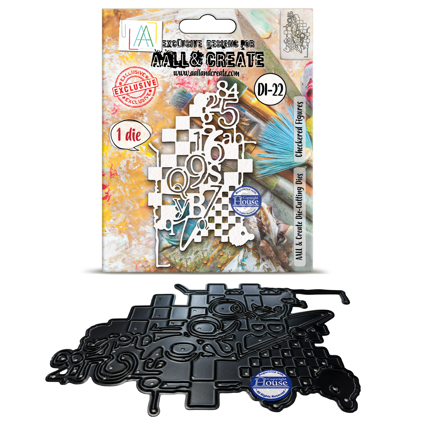DI-22 - Die-Cutting Die Set - Checkered Figures