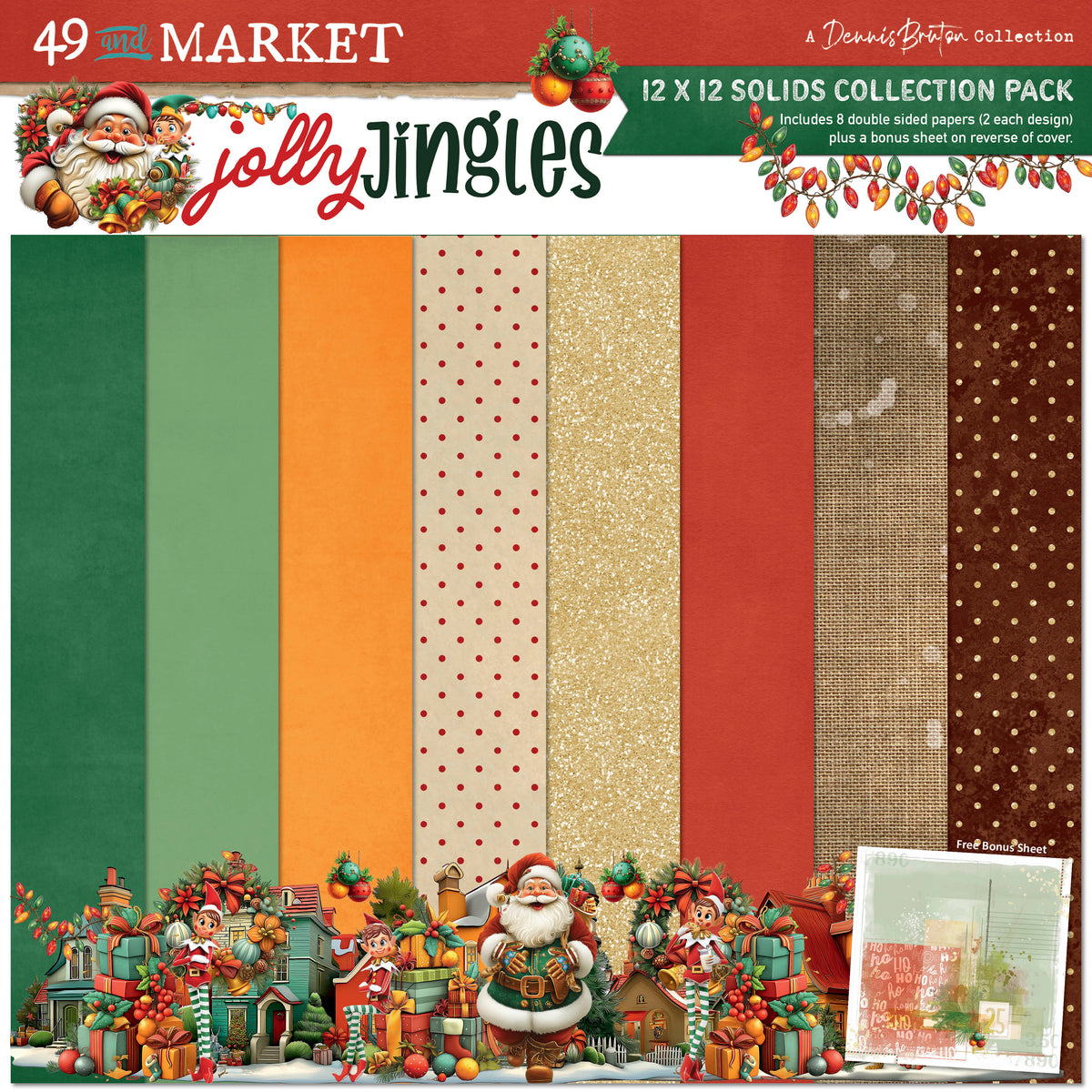 49 And Market Jolly Jingles - 12 x12 Solids Collection Pack