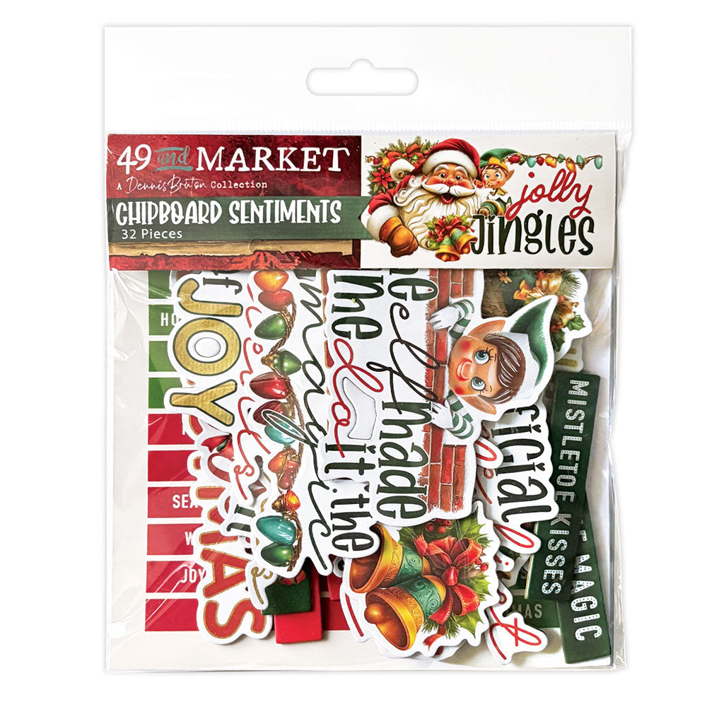 49 And Market Jolly Jingles Chipboard Set
