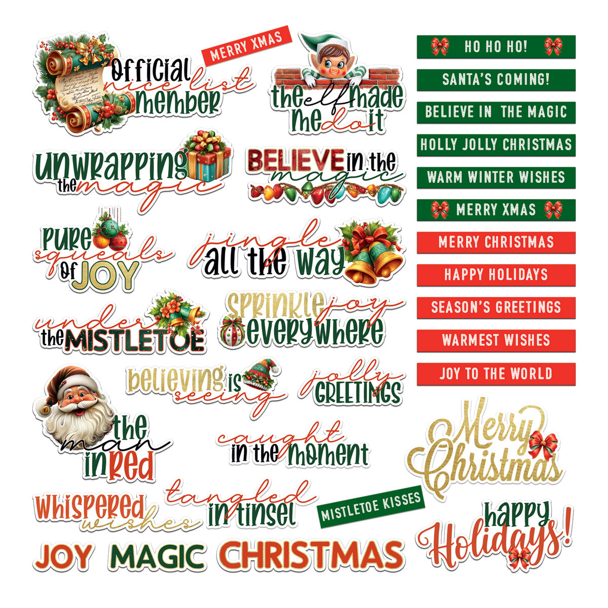 49 And Market Jolly Jingles Chipboard Set