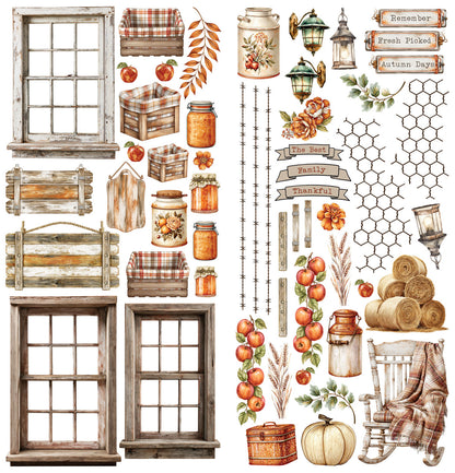 49 And Market Season's Bounty Laser Cut Elements