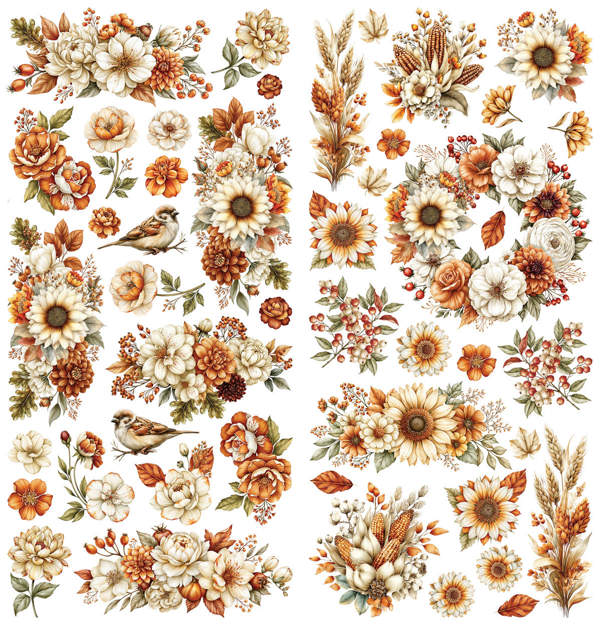 49 And Market Season's Bounty Laser Cut Wildflowers