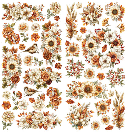 49 And Market Season's Bounty Laser Cut Wildflowers