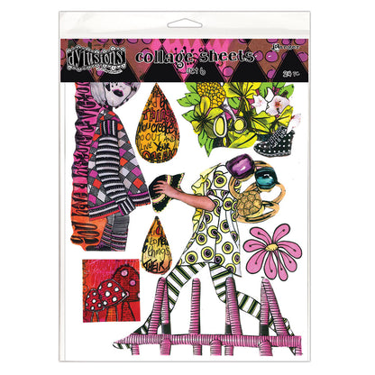 Ranger Dyan Reaveley Dylusions Collage Sheets 8.5" X 11" (24 Sheets) - Set 6
