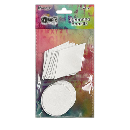 Ranger Dylusions Dyamond Boards Small - Circles & Diamonds, 20pc