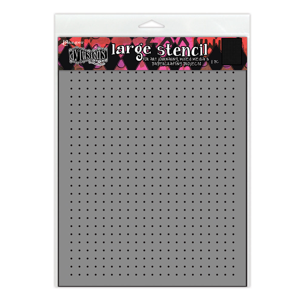 Ranger Dyan Reaveley Dylusions Stencil - Double Dot Grid, Large