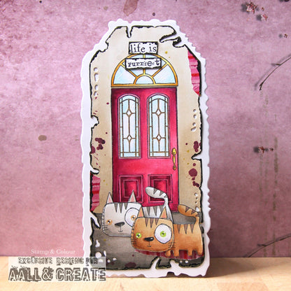 TP-966 - A7 Stamp Set - Purrfect Birthday