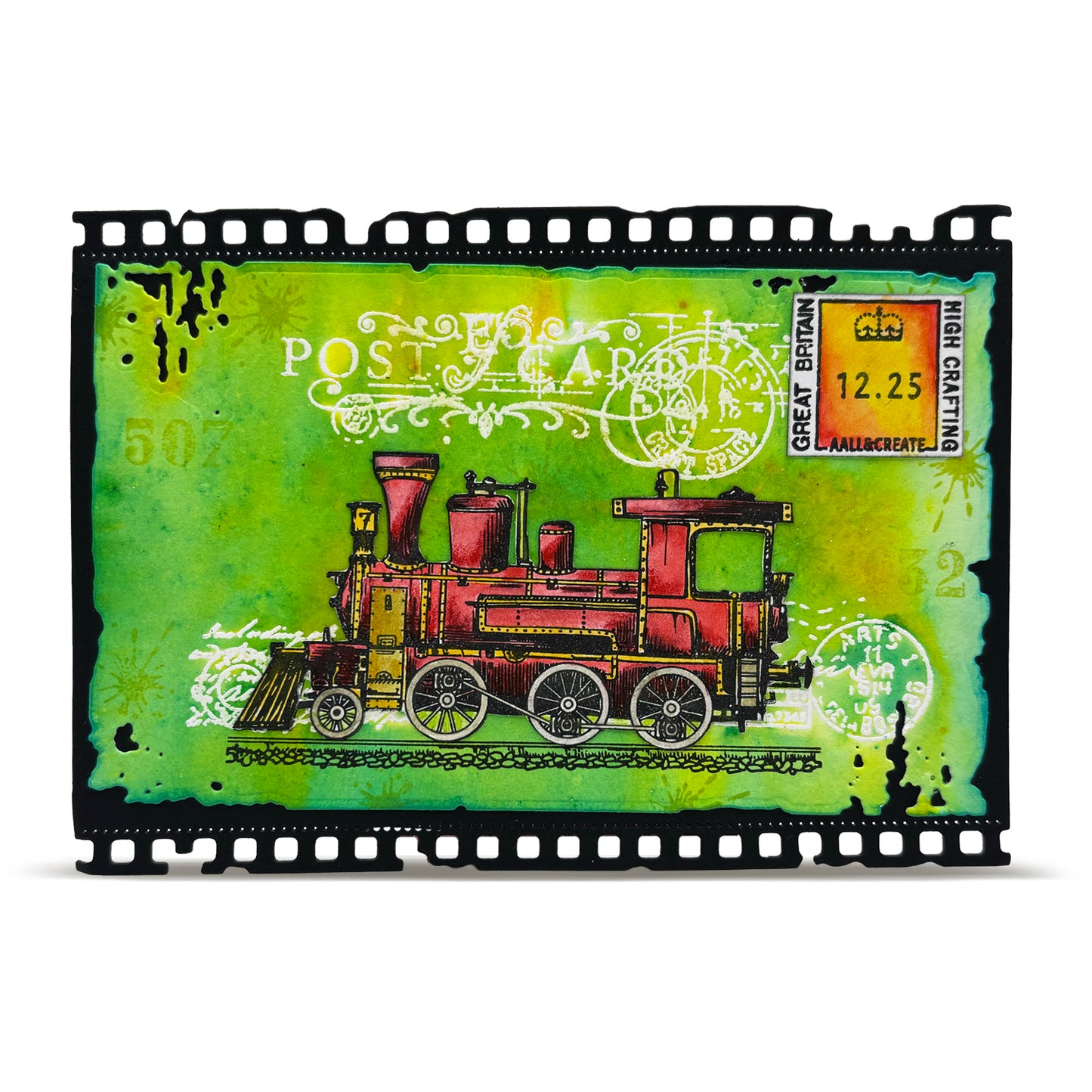 #91 Film Drip & #92 Retro Numbers Die Set Duo