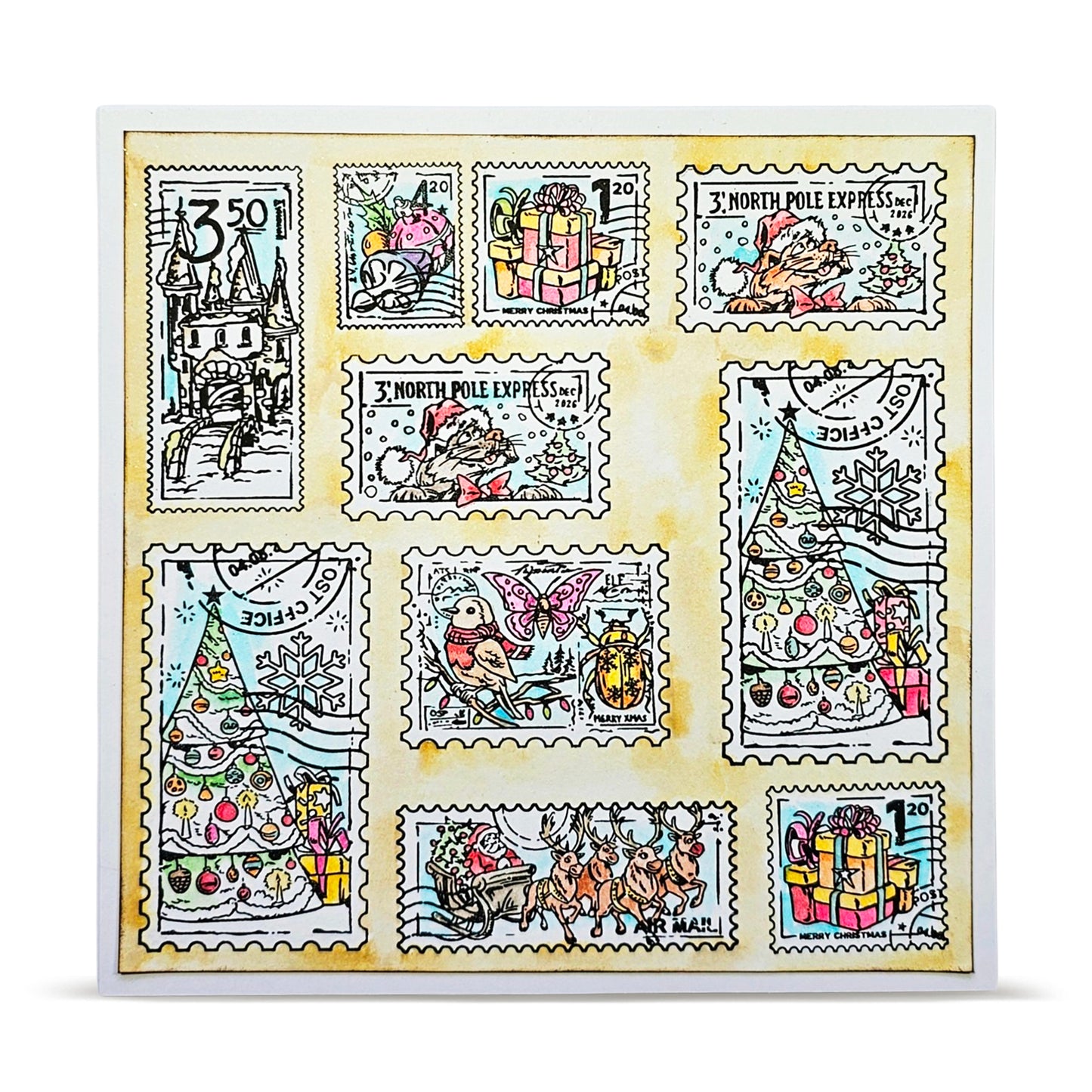 Autour de Mwa Wishful Cutouts Stamps TP-1492 + Matching Die-Cutting Dies DI-123