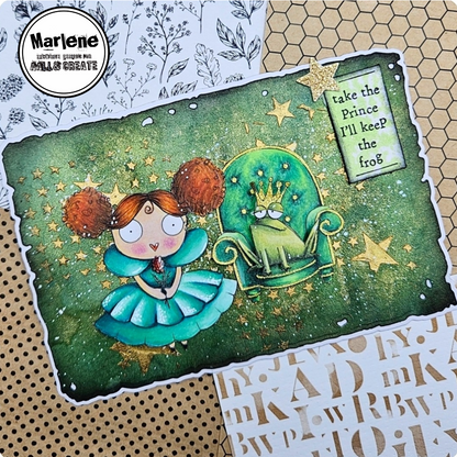 #121 - A4 Stencil - Smitten With Stars