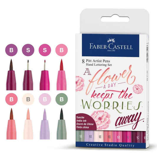 Faber Castell Drawing Pen Pitt Artist Set Handlettering (8pcs)