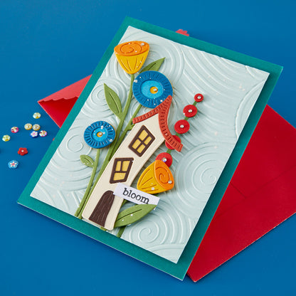Spellbinders Whimsical Village 3D Embossing Folder Skies by Vicky Papaioannou ~ Ship from 3rd June