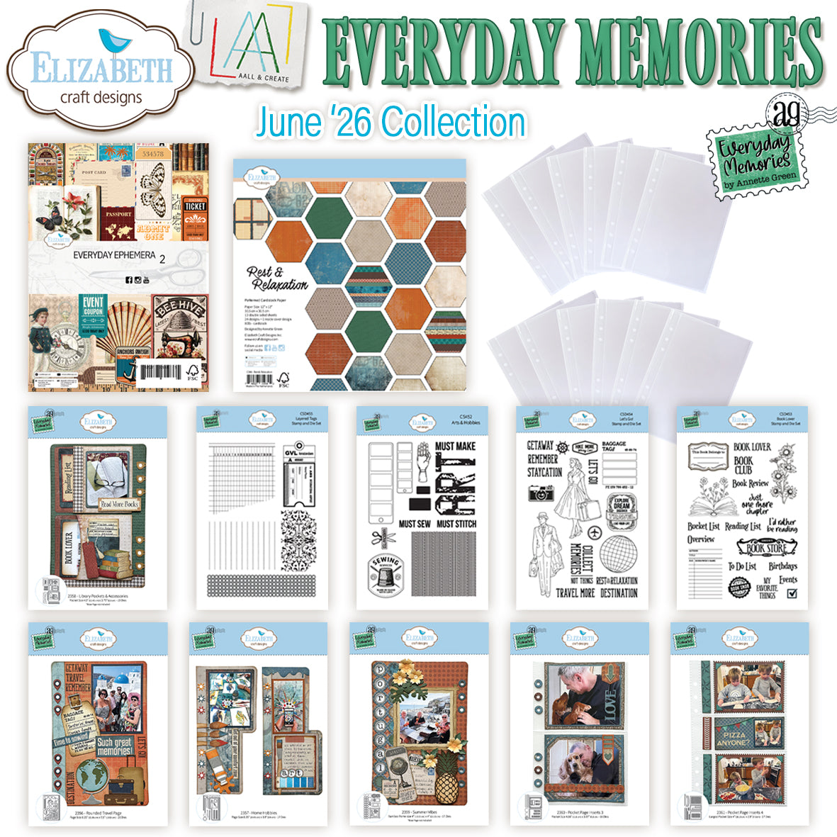Elizabeth Craft Designs June 2026 Rest & Relaxation Complete Collection (Save £20)