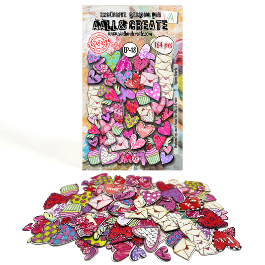 EP-18 - Ephemera Die-Cuts - Flying Hearts