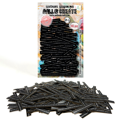 EP-5 - Ephemera Die-Cuts - Sharp Tongues Black