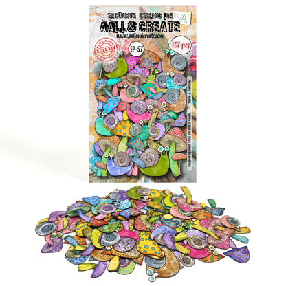 EP-57 - Ephemera Die-Cuts - Snails & Shrooms