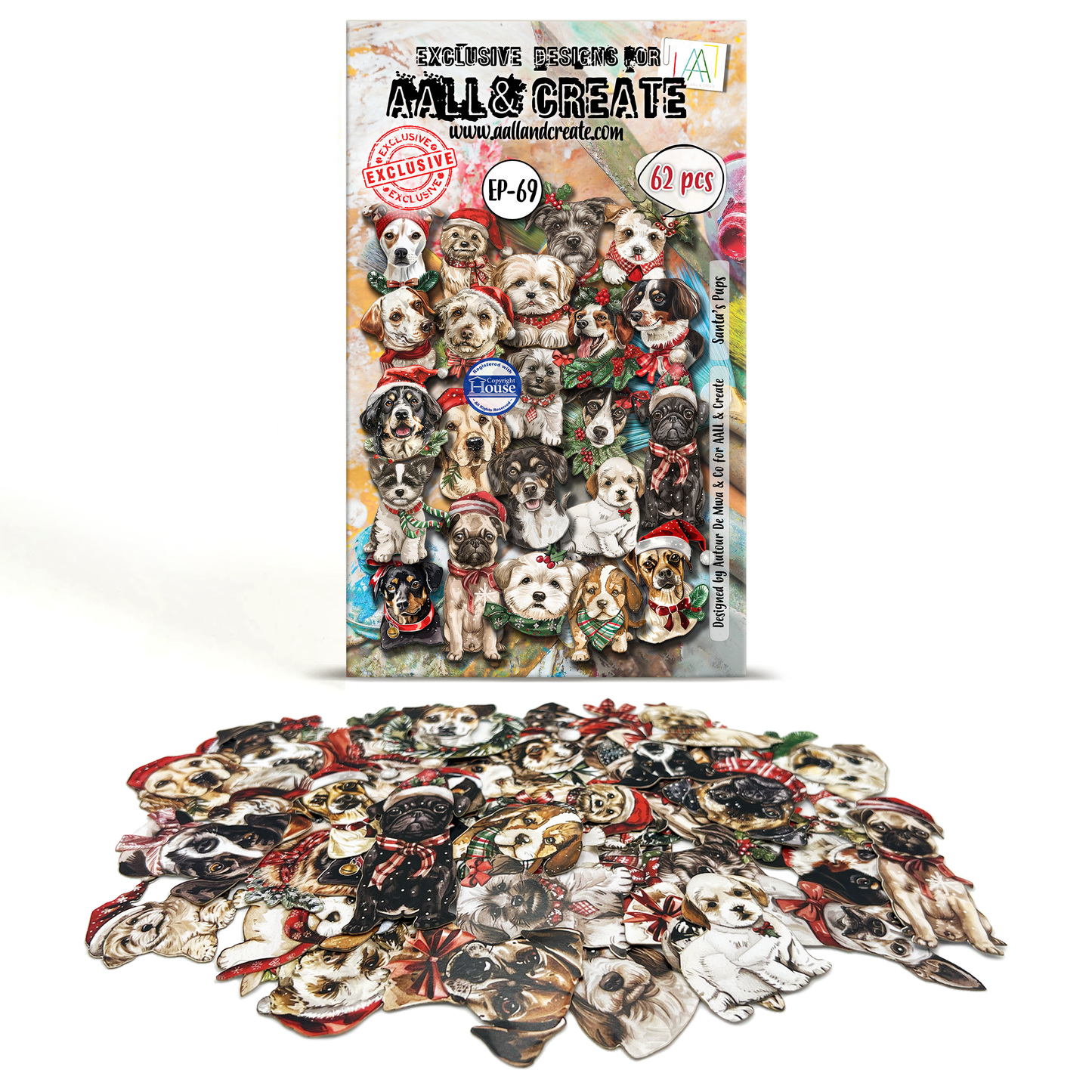 EP-69 - A6 Ephemera Die-Cuts - Santa's Pups
