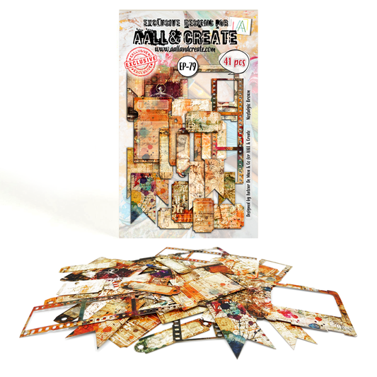 EP-79 - Ephemera Die-Cuts - Nostalgic Brown