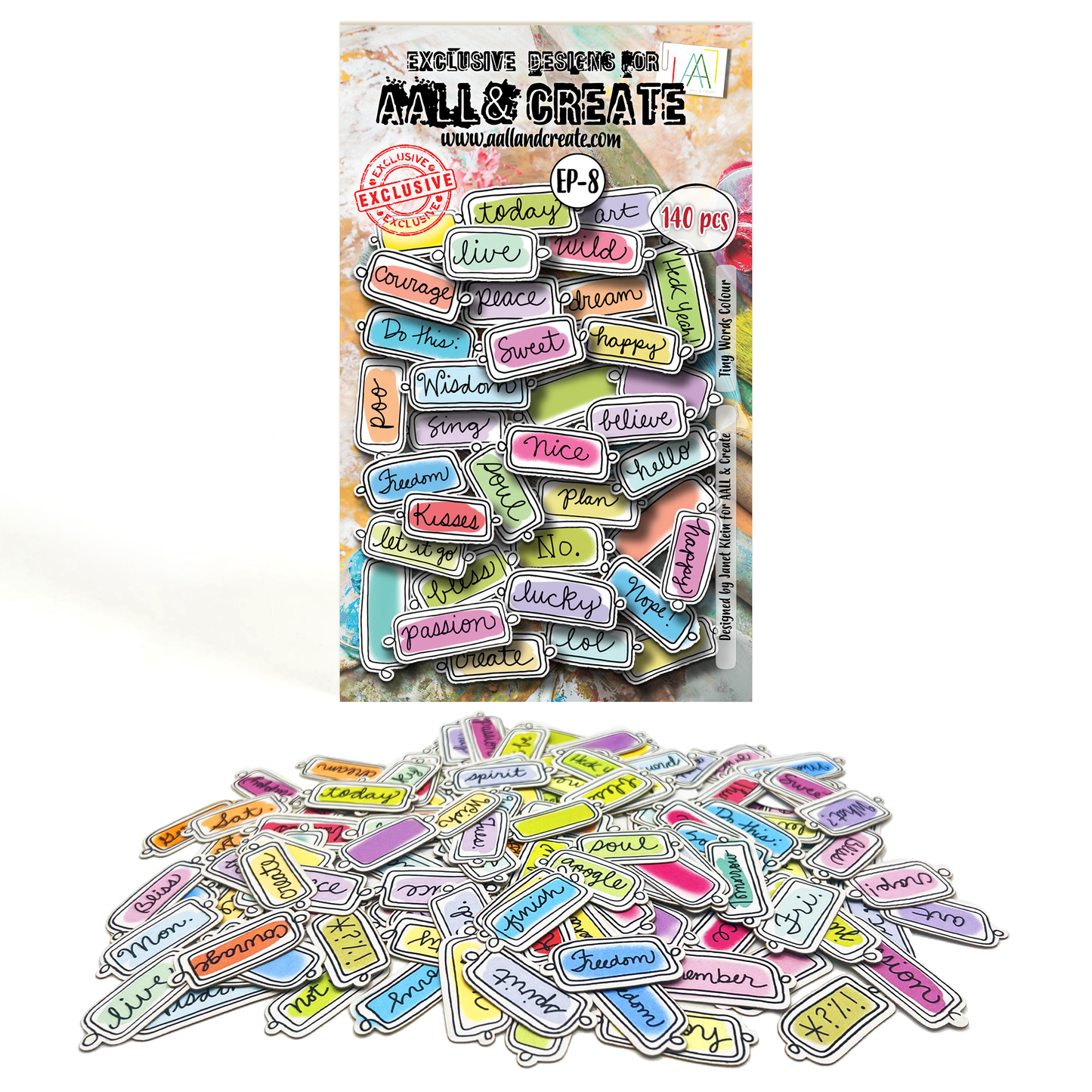 EP-8 - Ephemera Die-Cuts - Tiny Words Colour