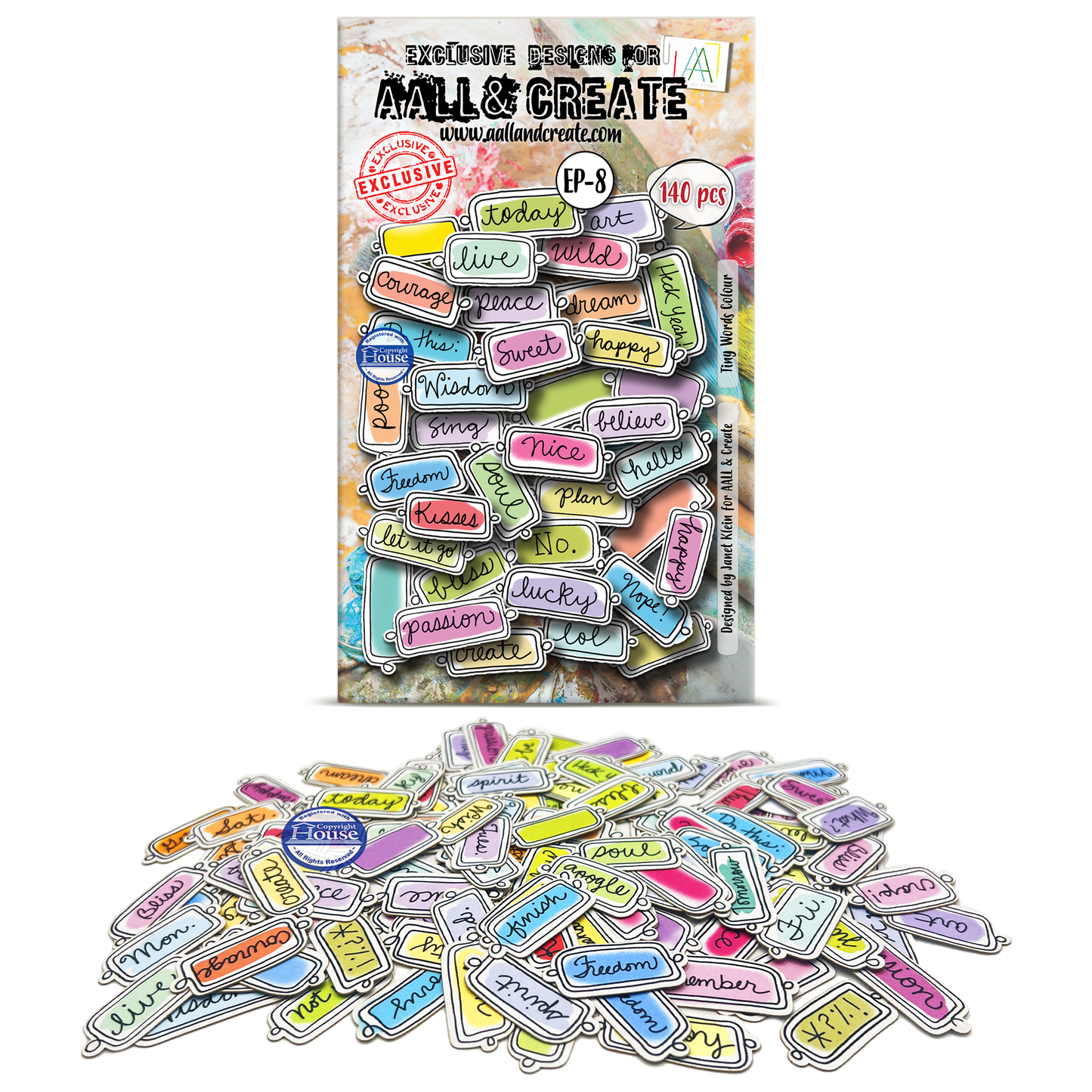 EP-8 - Ephemera Die-Cuts - Tiny Words Colour