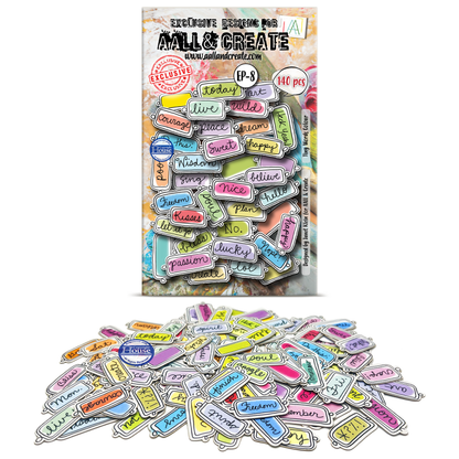 EP-8 - Ephemera Die-Cuts - Tiny Words Colour