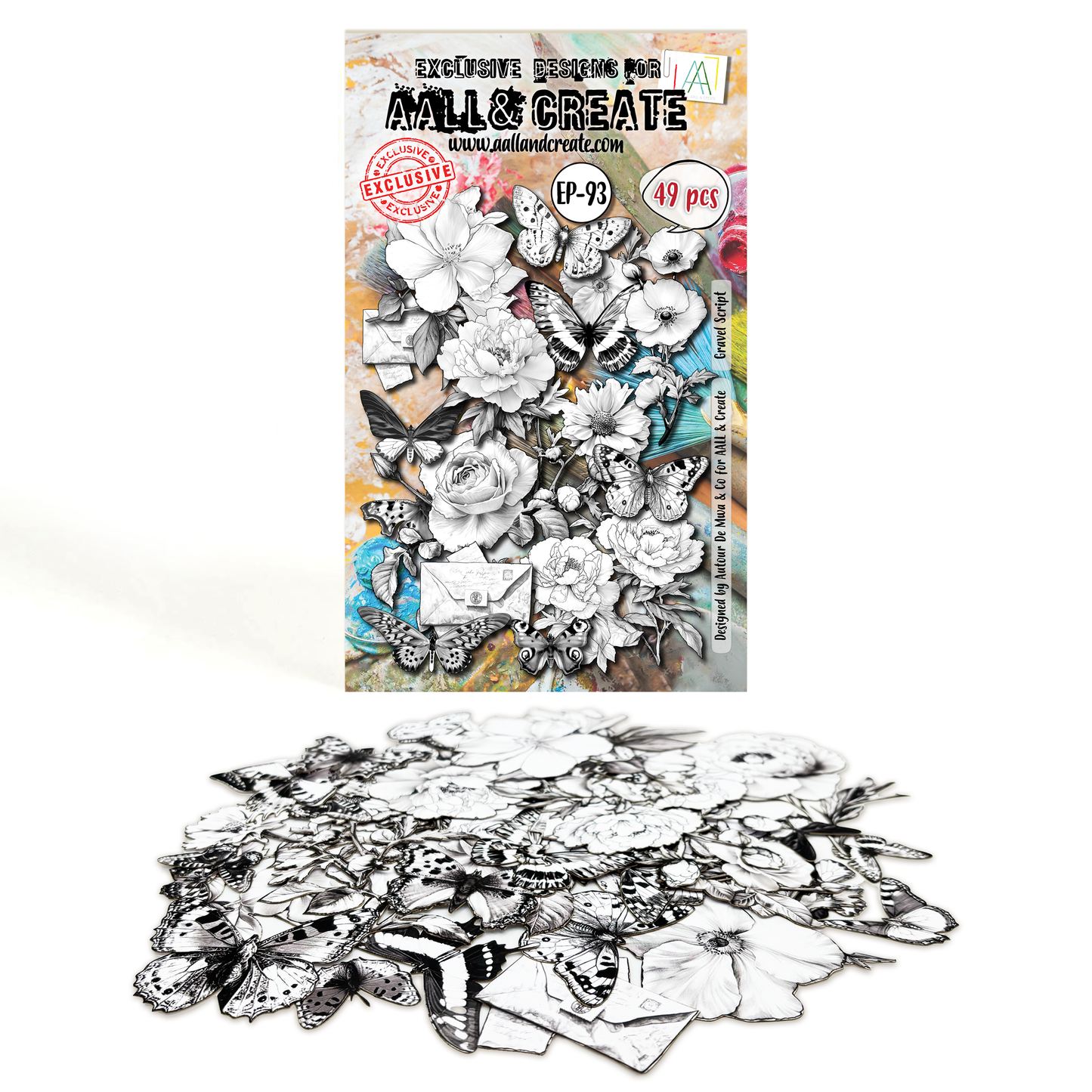 #EP-93 - Ephemera Die-Cuts - Gravel Script