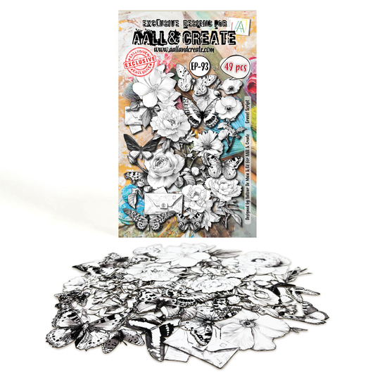 #EP-93 - Ephemera Die-Cuts - Gravel Script