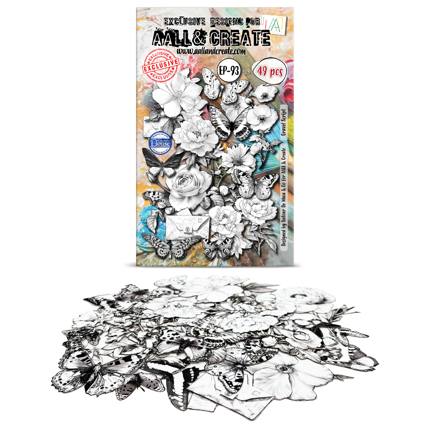 EP-93 - Ephemera Die-Cuts - Gravel Script