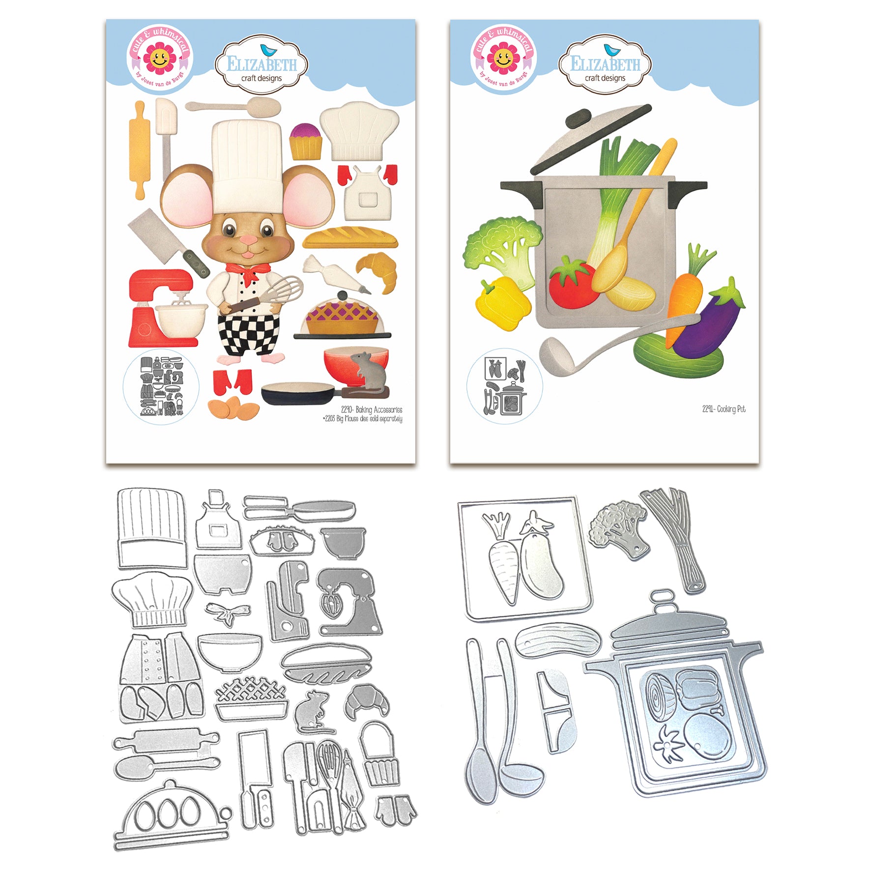 Elizabeth Craft Designs Living it Up Die Bundle - Cooking & Baking Acc ...