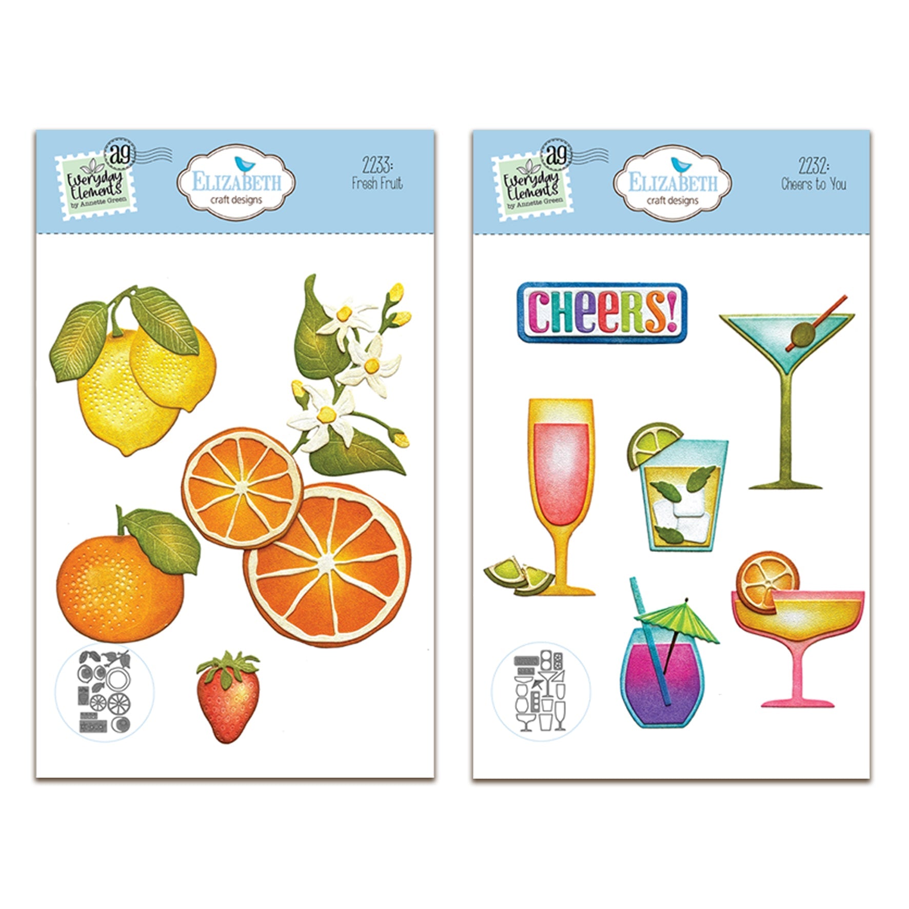 Fresh Out Design Elizabeth Craft Designs Sunny Days Die Duo - Cheers to You and Fresh F ...